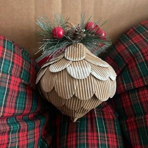 Paper pinecone ornament